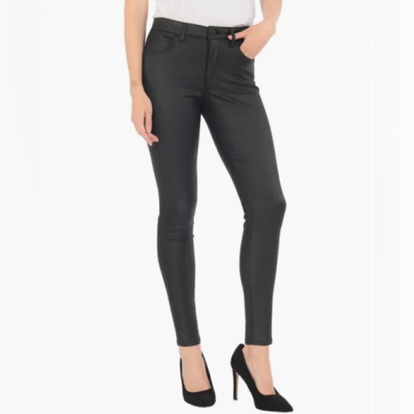 NEW KUT from the Kloth Donna Coated High Rise Fab Ab Ankle Skinny Jeans Size 14 - Picture 1 of 7